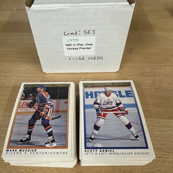 1990-91 O-Pee-Chee PREMIER COMPLETE HOCKEY SET 1-132 Jagr Modano Fedorov Sundin - Picture 1 of 1